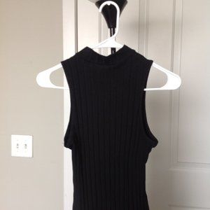 Mock Neck Split Thigh Tank Dress